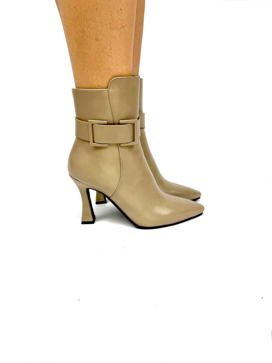 Stivaletto Punta Solo Soprani – Pelle con tacco 70mm e cerniera