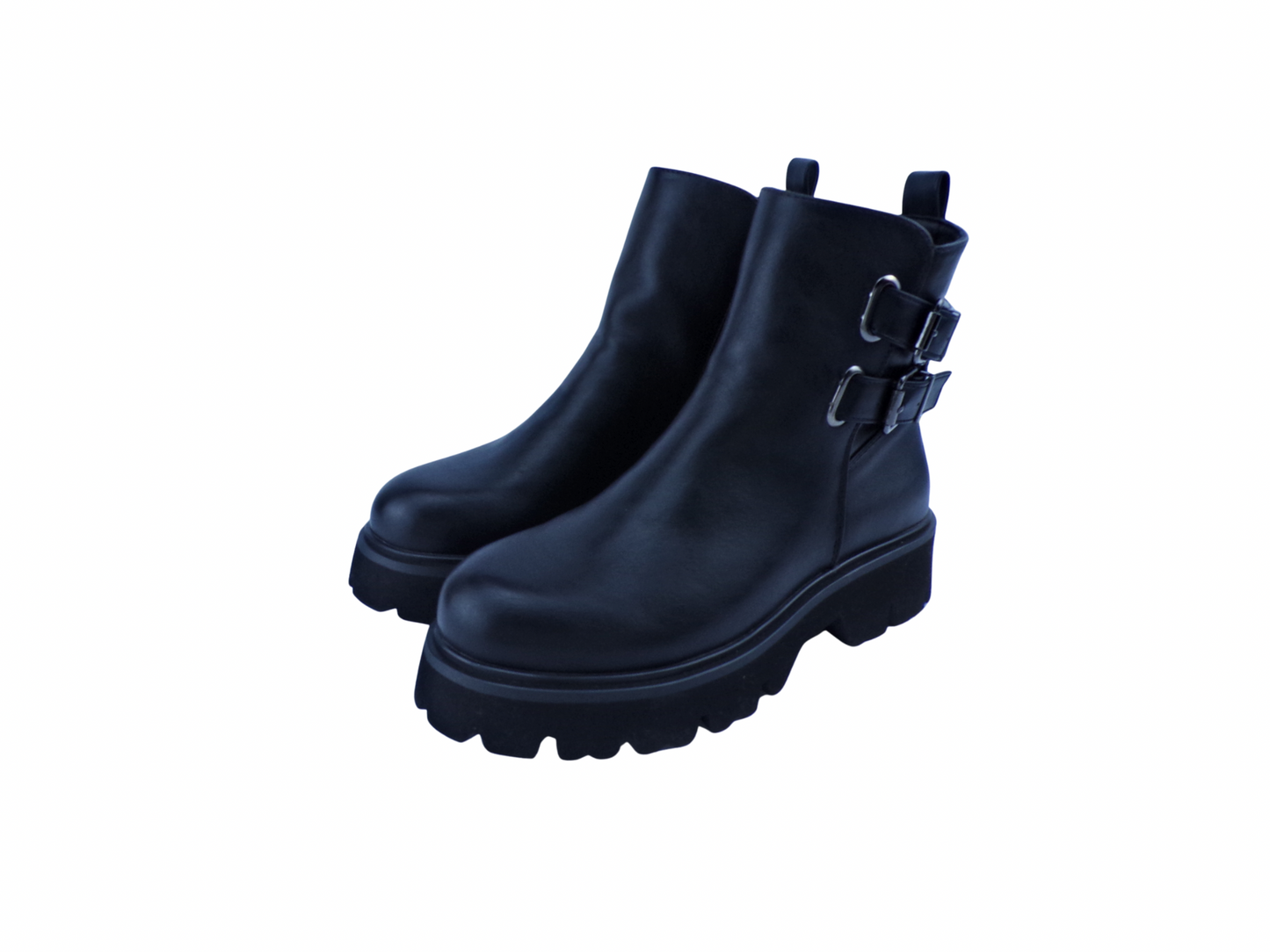 stivale pelle nero