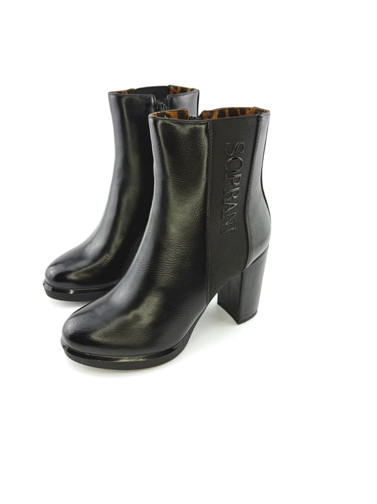 Tronchetto Solo Soprani – Pelle con tacco 80mm e cerniera