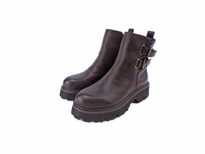 stivale pelle marrone
